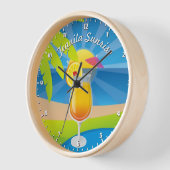テキーラサンライズ 壁時計 (傾斜)