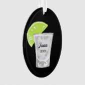 テキーラショパーソナライズされたット オーナメント (正面)