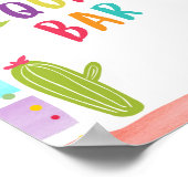 テキーラバーフィエスタドリンクサボテンテーブルサイン ポスター (角)