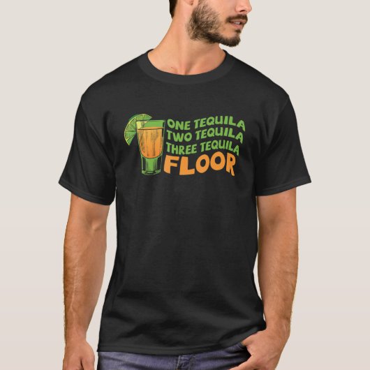 テキーラ愛好家メキシカンアルコールテキーラ酒を飲む Tシャツ (正面)