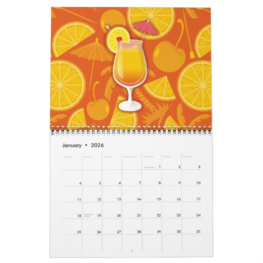 テキーラ日の出 カレンダー (1月 2026)