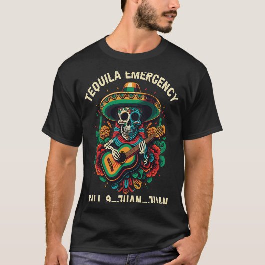 テキーラ緊急コール9 Juan JuanアルコールTequi Tシャツ (正面)