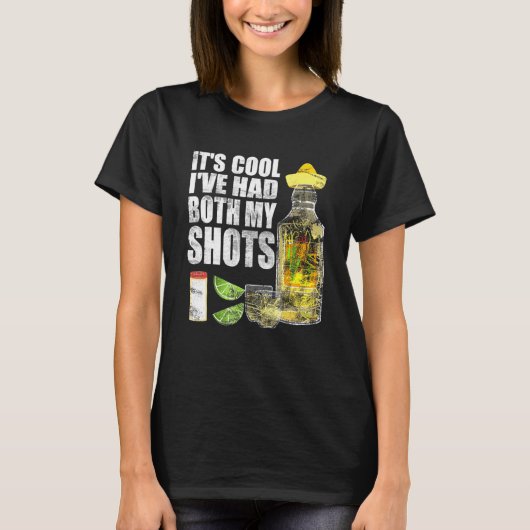 テキーラ飲み会用Tシャツ 予防接種済み Tシャツ (正面)