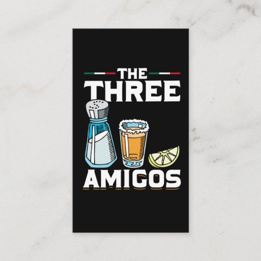 テキーラ飲用おもしろい塩ライムユーモアアルコールジョーク 名刺 (正面)