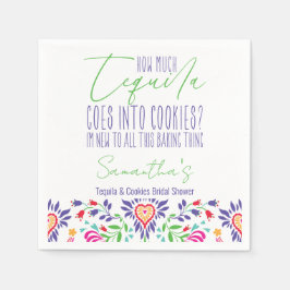 テキーラ&クッキーベーキングクラスブライダルシャワーパーティー スタンダードカクテルナプキン