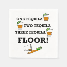 テキーラ ショット グラスとライムくさび カクテル スタンダードカクテルナプキン