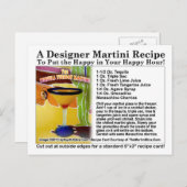 テキーラ・チューズデー・マーティーニのレシピ・ポストカード ポストカード (正面/裏面)