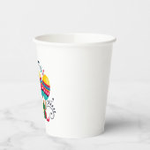 テキーラ、マラカスのメキシコフォークアート 紙コップ (左)