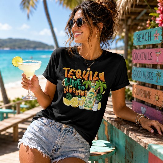 テキーラ、ライム、太陽の下で トライブレンドＴシャツ
