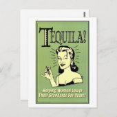 テキーラ – 救済の女性が基準を下げる ポストカード (正面/裏面)