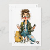 テクお洒落テック過多ガールカオス ポストカード (正面/裏面)