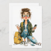 テクお洒落テック過多ガールカオス 招待状 (正面/裏面)