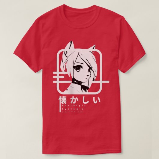 テクウェアアニメ日本のノスタルジック Tシャツ (デザイン正面)