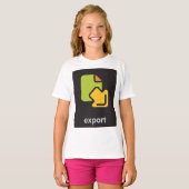 テクエクスポート アイコン デジタル データ ファイル Tシャツ (正面フル)