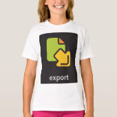 テクエクスポート アイコン デジタル データ ファイル Tシャツ (正面)