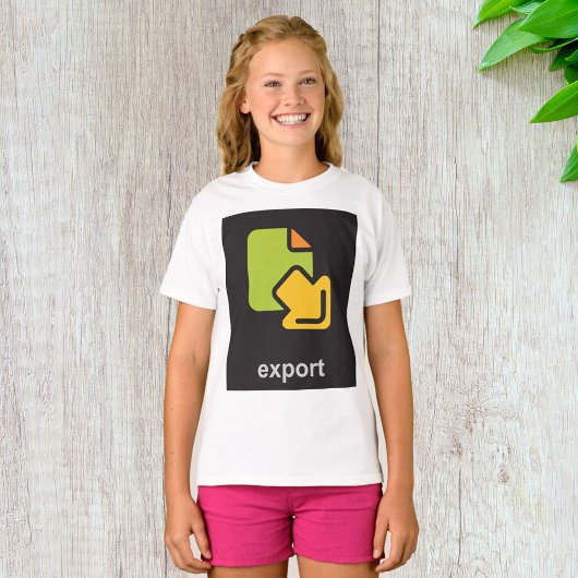 テクエクスポート アイコン デジタル データ ファイル Tシャツ