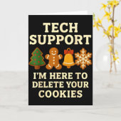 テクサポートがクッキーを消しに来た - クリスマスおもしろ カード (黄色い花)