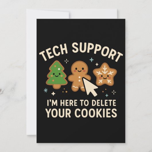 テクサポートのクリスマス Cookie消去 かわいい シーズンカード (正面)