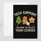 テクサポートのクリスマス Cookie消去 かわいい シーズンカード (正面/裏面)