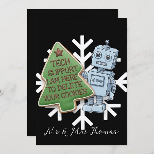 テクサポート、あなたのクッキーを削除しに来たよ 招待状 (正面/裏面)