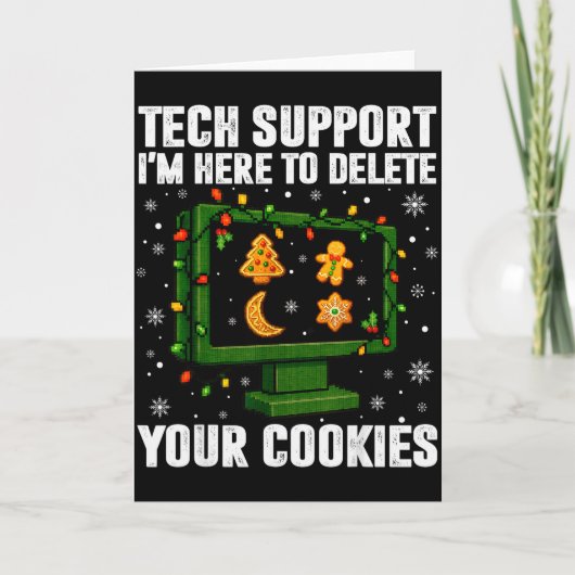 テクサポート あなたのクッキー削除 メンズ クリスマス カード (正面)