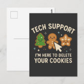 テクサポート クリスマス Cookie削除 かわいい ポストカード (正面/裏面)