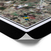 テクサーカナテキサス州衛星ポスターマップ ポスター (角)