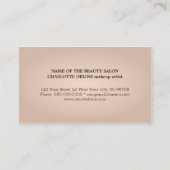 テクスエレガントチャバラ美しいサロンロイヤリティカード ロイヤリティカード (裏面)