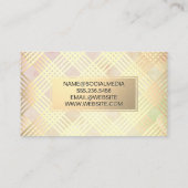 テクスエレガントモダンチャ | 金ゴールド金属線 名刺 (裏面)