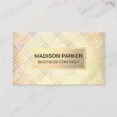 テクスエレガントモダンチャ | 金ゴールド金属線 名刺 (正面)