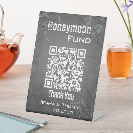 テクスグランジチャ結婚のTabletopペデスタル記号 台座サイン (インサイチュ)