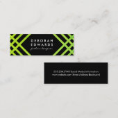 テクススタイリッシュチャ付きパタモダンーン スキニー名刺 (正面/裏面)