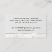 テクススタイリッシュチャ |大理石 |金属トリム 名刺 (裏面)