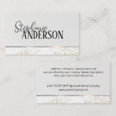 テクススタイリッシュチャ |大理石 |金属トリム 名刺 (正面/裏面)