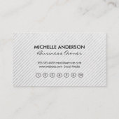 テクスストライプのチャ |ウィメンズ美しいロイヤリティ ロイヤリティカード (裏面)