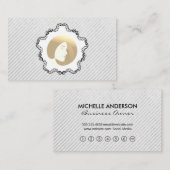 テクスストライプのチャ |ウィメンズ美しいロイヤリティ ロイヤリティカード (正面/裏面)