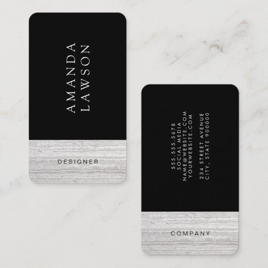 テクスチエレガントャアクセント 名刺 (正面/裏面)