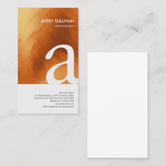 テクスチエレガントャグランジモノグラム名刺 名刺 (正面/裏面)