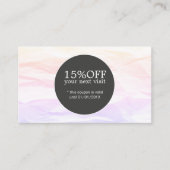 テクスチエレガントャスタイリッシュパステルブラック美しいクーポン 割引カード (正面)