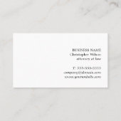 テクスチエレガントャミニマルホワイト・ブラック・コンサルタント 名刺 (裏面)