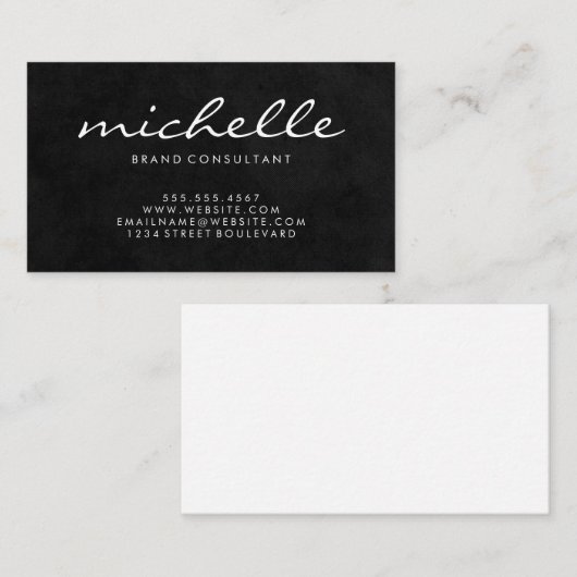 テクスチエレガントャ硬化性文字 名刺 (正面/裏面)