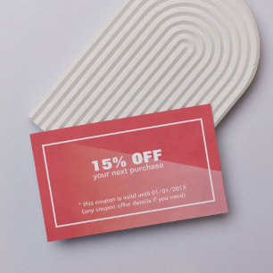 テクスチエレガントャ赤美しいクーポン 割引カード