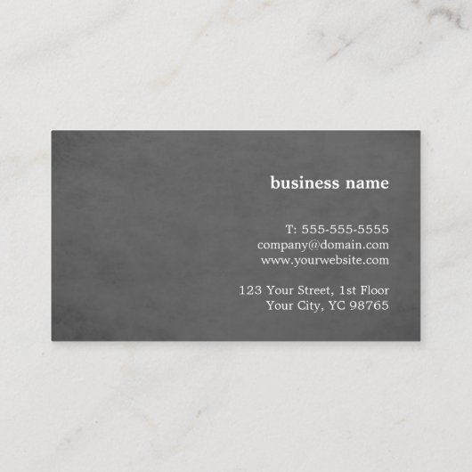 テクスチエレガントュグレーモノグラムはっきりしたコンサルタント 名刺 (裏面)