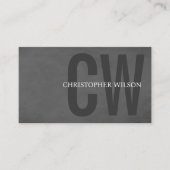 テクスチエレガントュグレーモノグラムはっきりしたコンサルタント 名刺 (正面)