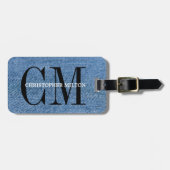 テクスチクールュージーンズ黒モノグラはっきりしたム ラゲッジタグ (正面横)