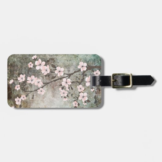 テクスチグランジックさくらんぼ花 ラゲッジタグ (正面横)