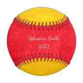 テクスチグランジャスペインのフラグ名前をカスタムする 野球ボール (裏面)