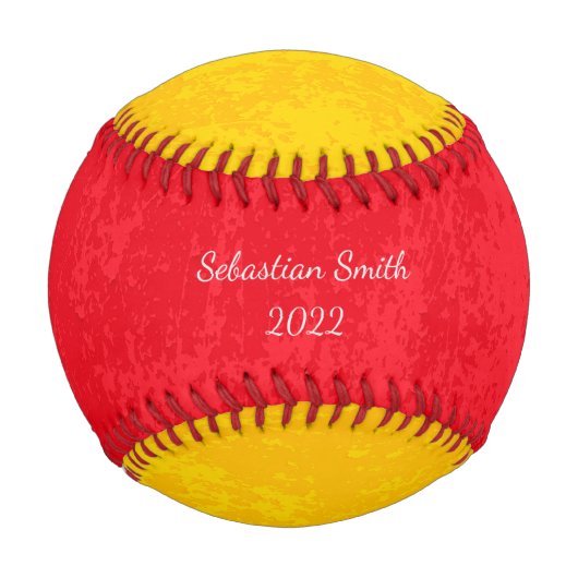 テクスチグランジャスペインのフラグ名前をカスタムする 野球ボール (裏面)