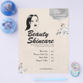 テクスチグランジャ背景美しいヘアサロンメイクアップ チラシ (シングル)