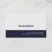 テクスチシンプルャホワイトブルーコンサルタント 名刺 (正面)